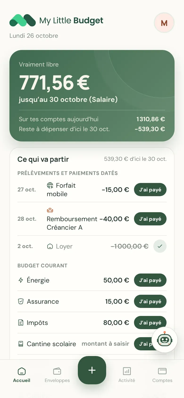 Accueil : vraiment libre et liste de ce qui va partir